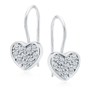 Cercei argint inima cu pietre si tortita DiAmanti Z0823JR_W-DIA (Argint 925‰ 1,3 g.)